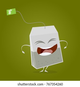 clipart de etiqueta de chá engraçado