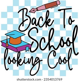 Diseño divertido de sublimación de profesores. Cuto colorido de vuelta a la cita escolar, diciendo y eslogan para gráficos impresos a petición.