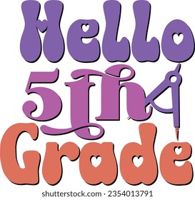 Funny Teacher Sublimation Design. Cute Colorful Back to School Quote, Saying and Slogan for Print on Demand Graphics.