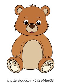 Oso de peluche divertido aislado en el fondo blanco