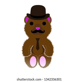 Funny teddy bear with moustache
Teddy bear -vector