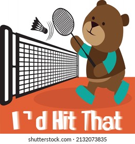 Funny Teddy Bear  Playing Sports, Cute animals illustration vector. Rabbit, flamingo, bear, cat, elephant. Eps 10.