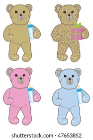 funny teddy bears set