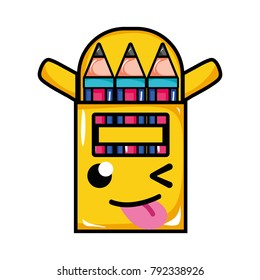 funny and tender colored pencils kawaii