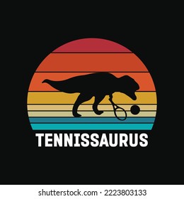 Funny Tennis Dinosaur svg png cricut cutting files