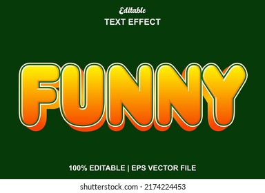 Funny Text Effect With Orange Color And Editable.