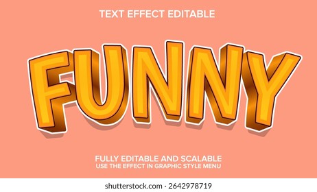 funny text effect vector editable