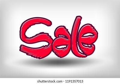 Funny text Sale Vector. EPS