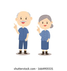 Gracioso vector tailandés de personajes agrícolas