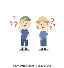 Funny Thai Farmer Vektorillustration