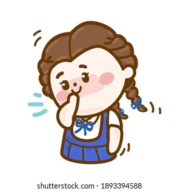 Gracioso vector de caricatura de un estudiante tailandés