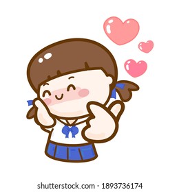 Funny Thai student cartoon vector