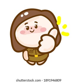 Funny Thai Teacher Character Vector