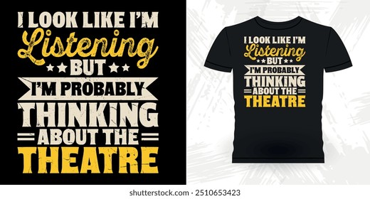 Funny Theater Director Retro Vintage Theater T-shirt Design