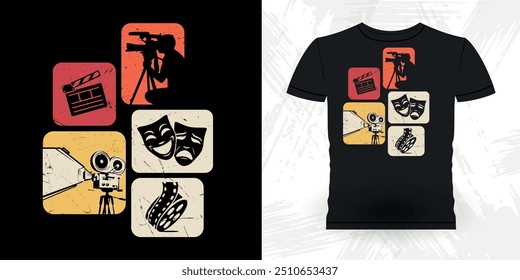 Funny Theater Director Retro Vintage Theater T-shirt Design