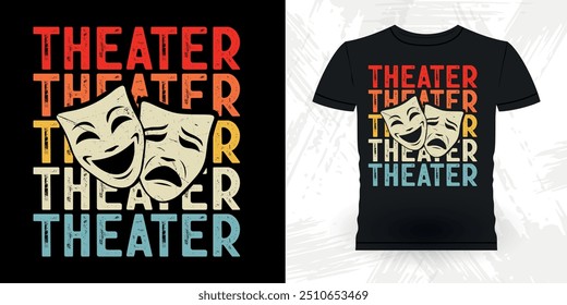 Funny Theater Director Retro Vintage Theater T-shirt Design