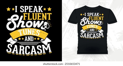Funny Theater Director Retro Vintage Theater T-shirt Design