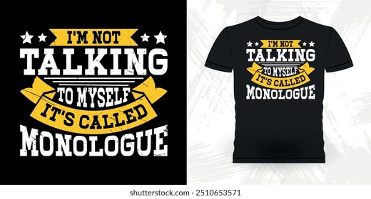 Funny Theater Director Retro Vintage Theater T-shirt Design