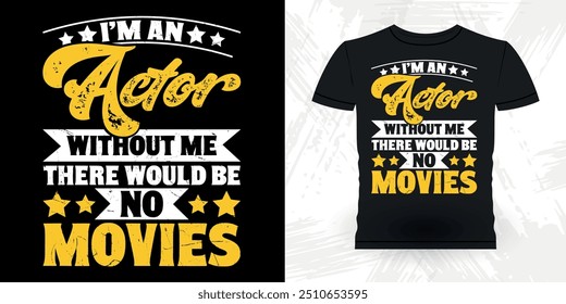 Funny Theater Director Retro Vintage Theater T-shirt Design
