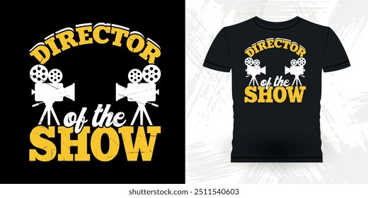 Funny Theater Director Retro Vintage Theater T-shirt Design