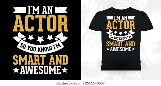 Funny Theater Director Retro Vintage Theater T-shirt Design