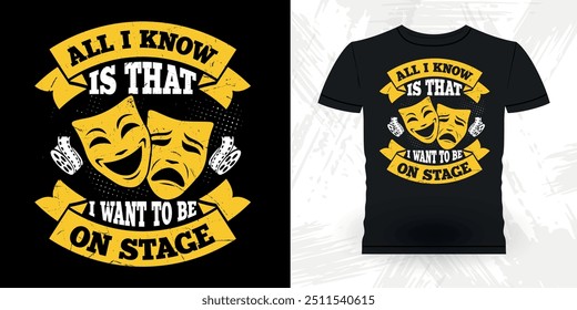 Funny Theater Director Retro Vintage Theater T-shirt Design