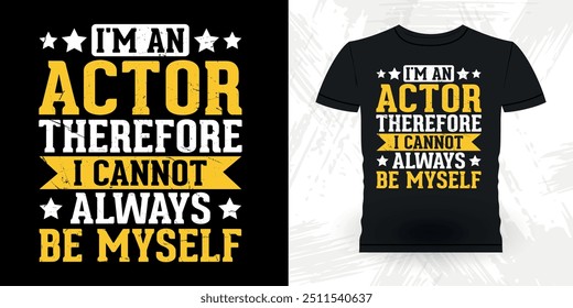 Funny Theater Director Retro Vintage Theater T-shirt Design