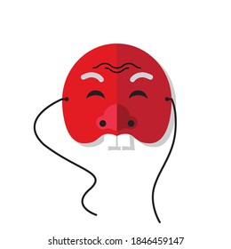 Funny theatrical mask. Performance equipment.