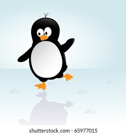 funny thinking penguin