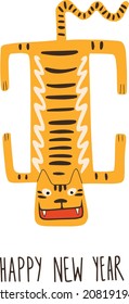 funny tiger wishes happy new year