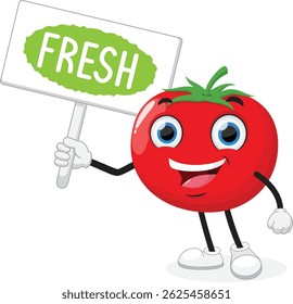 Funny tomato cartoon mascot characters 