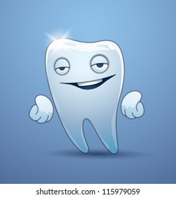 Funny tooth 04, vector
