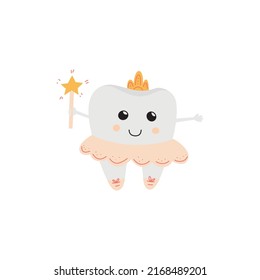 Graciosa ilustración vectorial de doodle de ratones Dientes. Aislado sobre fondo blanco