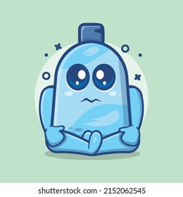 funny toothpaste tube character mascot with sad expression isolated cartoon in flat style design