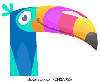 Funny Toucan Cartoon. Vektorgrafik-Vogelgrafik