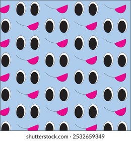 funny tounge out face pattern