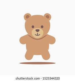 Funny Toy Bear Embrace Logo design vector template