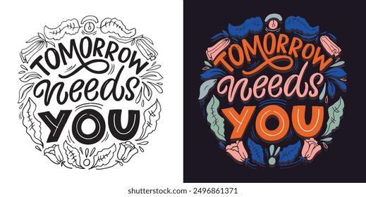 Funny trendy hand drawn doodle lettering quote. Lettering for t-shirt design, mug print, bag print, clothes fashion. 100% hand drawn vector image.