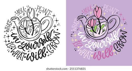 Funny trendy printable hand drawn doodle lettering quote . Lettering for t-shirt design, mug print, bag print, clothes fashion. 100% hand drawn vector image.