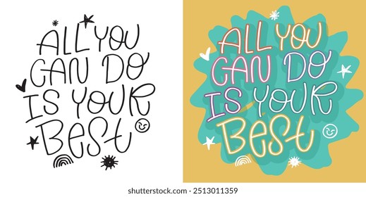 Funny trendy printable hand drawn doodle lettering quote . Lettering for t-shirt design, mug print, bag print, clothes fashion. 100% hand drawn vector image.