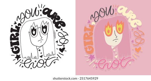 Funny trendy printable hand drawn doodle lettering quote . Lettering for t-shirt design, mug print, bag print, clothes fashion. 100% hand drawn vector image.