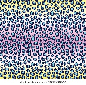 Funny trendy Vector jaguar pattern. Vector leopard texture. Cartoon Background of leopard skin.