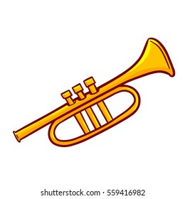 Funny Trumpet Cartoon Style Vector Stock Vector (Royalty Free) 559416982