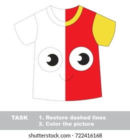 Funny T-Shirt. Dot to dot educational game for kids.