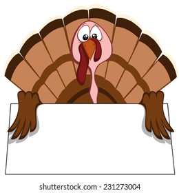 Funny turkeys - turkey with begging eyes (place your text on the bulletin!)