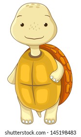 funny turtle cartoon character