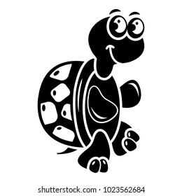 Funny turtle icon. Simple illustration of funny turtle vector icon for web
