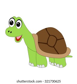 funny turtle isolated on white background,vector illustration