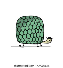 Funny turtle, sketch for your design