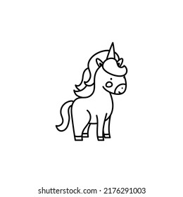 ilustración vectorial de doodle de unicornio diverso